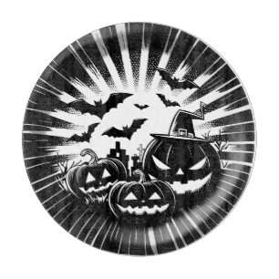 Planche À Découper Halloween in black and white