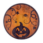 Planche À Découper Halloween Jack-o'-lantern citrouille visage et ara (Devant)