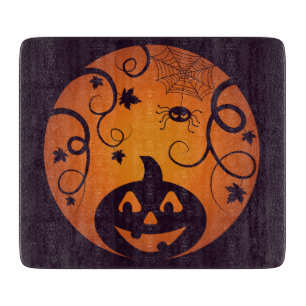 Planche À Découper Halloween Jack-o'-lantern citrouille visage et ara