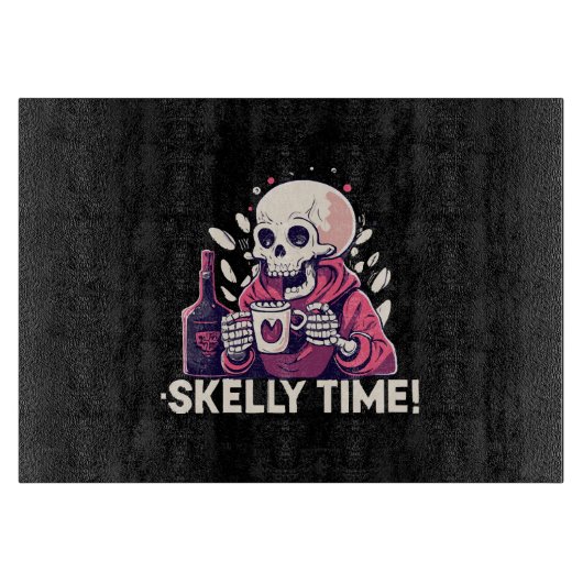 Planche À Découper halloween mais c'est l'heure de skelly (Devant)