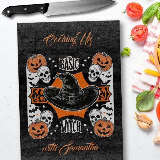 Planche À Découper Halloween - Regarder les crânes de la carte sorciè