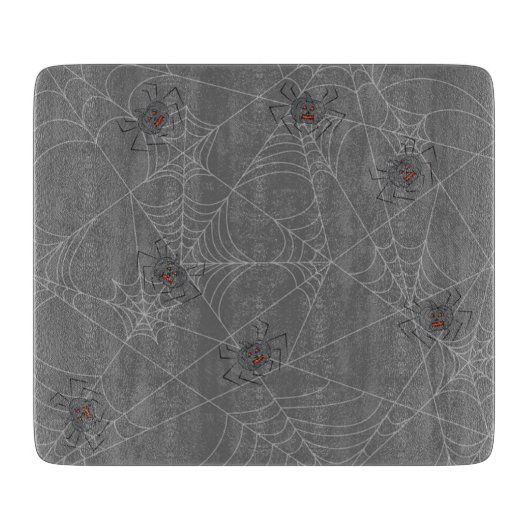 Planche À Découper Halloween spiders web and pumpkins   (Devant)