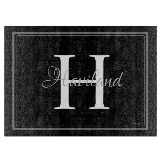 Planche À Découper HAMbyWG Monogramme personnalisé à deux tons (Devant)