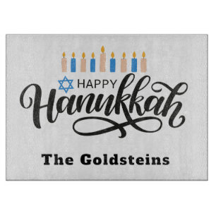 Planche À Découper Hannukah Menorah Set de table à la chandelle