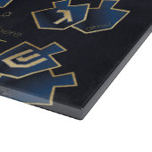 Planche À Découper Hanukkah Un Grand Miracle Bleu Marine (Coin)
