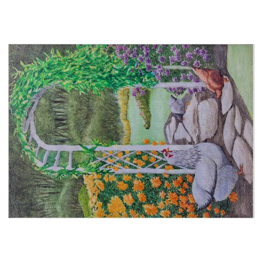 Planche À Découper Happy Chicken Garden (Devant)