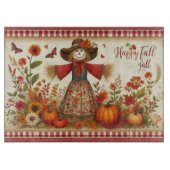Planche À Découper Happy Fall Ya'll mignonne Scarecrow et automne Har (Devant)