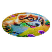 Planche À Découper Happy Puppy Meadow Design (Coin)