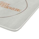 Planche À Découper Happy Thanksgiving text leaf circle (Coin)