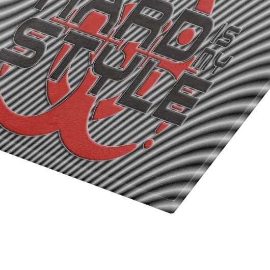 Planche À Découper HARD est mon STYLE - bandes noir & blanc (Coin)