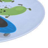 Planche À Découper Haricots verts mignons sur dessin animé trampoline (Coin)