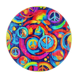 Planche À Découper Harmonie vive : Peinture couleur du logo de la pai