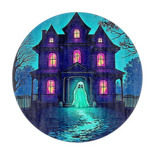 Planche À Découper Haunween Ghost House Design (Devant)
