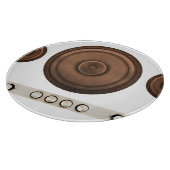 Planche À Découper Haut-parleurs rétro : brun, blanc isolé. (Coin)