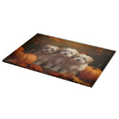Planche À Découper Havanais chiot automne ravi Citrouille (Coin)