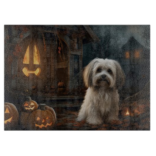 Planche À Découper Havanais Halloween Effrayant (Devant)