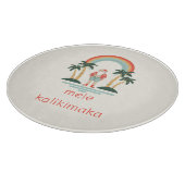 Planche À Découper Hawaïen/arc-en-ciel/Palms Père Noël (Coin)