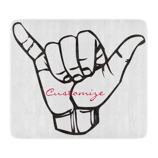 Planche À Découper Hawaii Shaka Brah Wave Thunder_Cove (Devant)