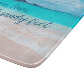 Planche À Découper Hawaii Tropical Beach Photo Peace Love Sandy Feet (Coin)