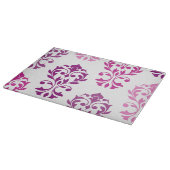 Planche À Découper Heart Damask Art I Pink Plums White (Coin)