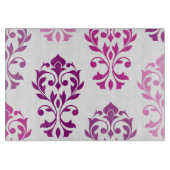 Planche À Découper Heart Damask Art I Pink Plums White (Devant)