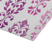 Planche À Découper Heart Damask Art I Pink Plums White (Coin)