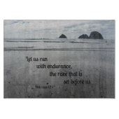 Planche À Découper Hébreux 12:1 Courons avec endurance... (Devant)