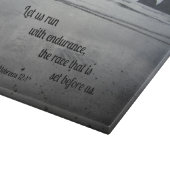 Planche À Découper Hébreux 12:1 Courons avec endurance... (Coin)