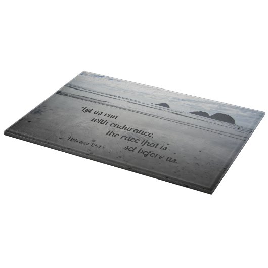 Planche À Découper Hébreux 12:1 Courons avec endurance... (Coin)