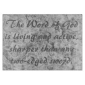 Planche À Découper Hébreux 4:12 Conseil de coupe (Devant)