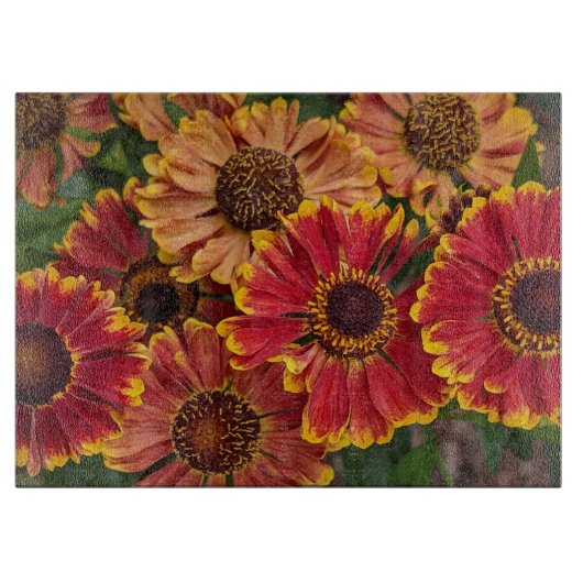 Planche À Découper Hélénium Autumnale fleurit Floral (Devant)