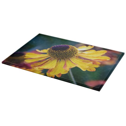 Planche À Découper Helenium jaune vif avec centre violet (Coin)