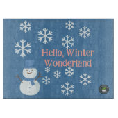 Planche À Découper Hello, Winter Wonderland Verre décoratif (Devant)
