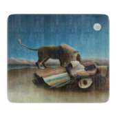 Planche À Découper Henri Rousseau Dormir Gitan Lion Peinture (Devant)