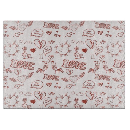 Planche À Découper Heureuse Sainte-Valentin (Devant)