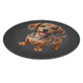 Planche À Découper Heureux chiot teckel (Coin)
