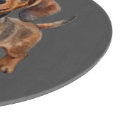 Planche À Découper Heureux chiot teckel (Coin)