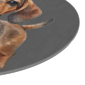 Planche À Découper Heureux chiot teckel (Coin)