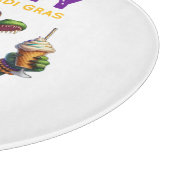Planche À Découper Heureux Mardi Gras Alligator (Coin)