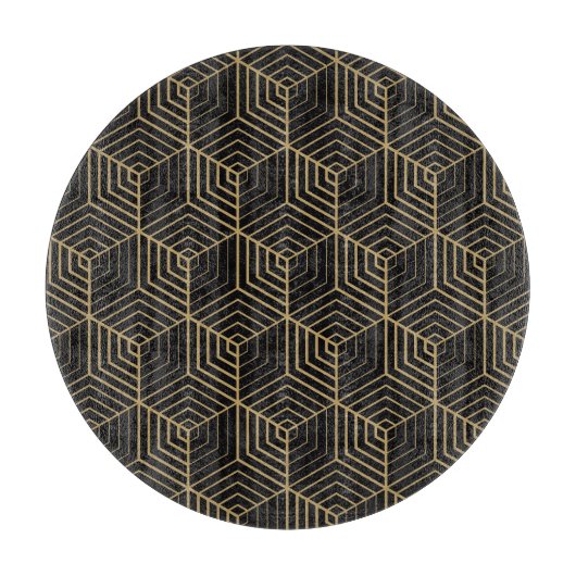 Planche À Découper Hexagonal Harmony : Art Déco Elegance (Devant)