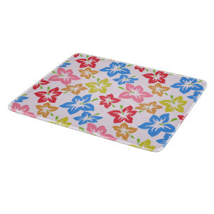 Planche À Découper Hibiscus Coloré, Motif Des Fleurs