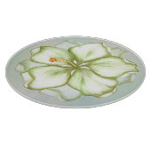 Planche À Découper Hibiscus & dentelle BLANC (Coin)