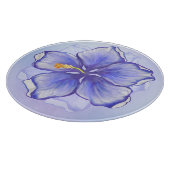 Planche À Découper Hibiscus & dentelle BLEU (Coin)