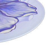 Planche À Découper Hibiscus & dentelle BLEU (Coin)