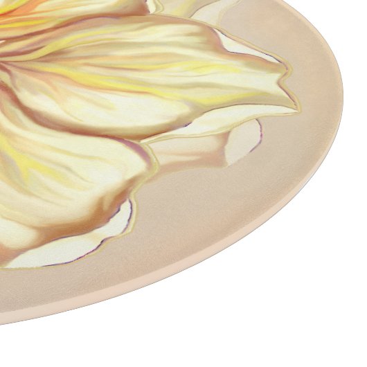 Planche À Découper Hibiscus & dentelle JAUNE (Coin)