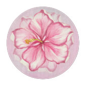 Planche À Découper Hibiscus & dentelle PINK (Devant)