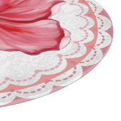 Planche À Découper Hibiscus & dentelle RED (Coin)