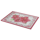 Planche À Découper Hibiscus & dentelle RED (Coin)