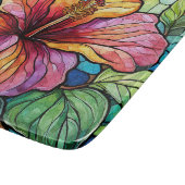 Planche À Découper hibiscus en verre tendu (Coin)