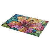 Planche À Découper hibiscus en verre tendu (Coin)